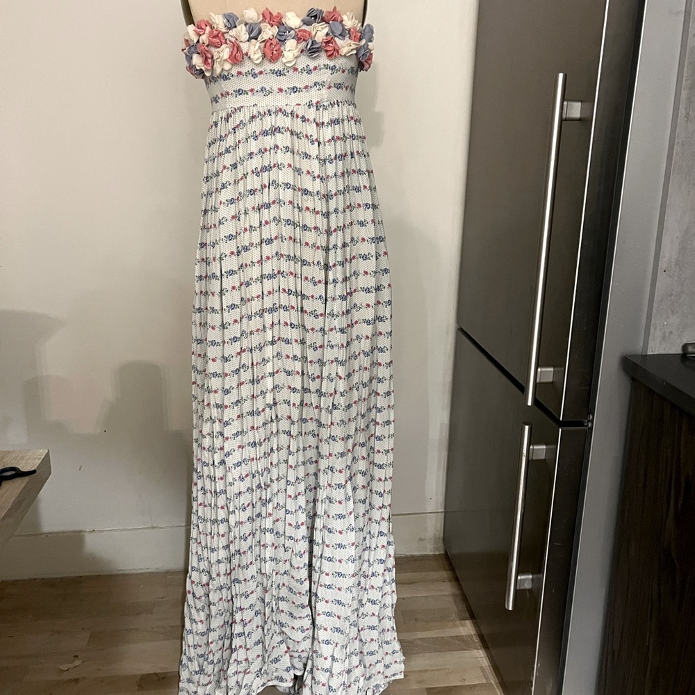 Loveshackfancy Floral Appliqué gown